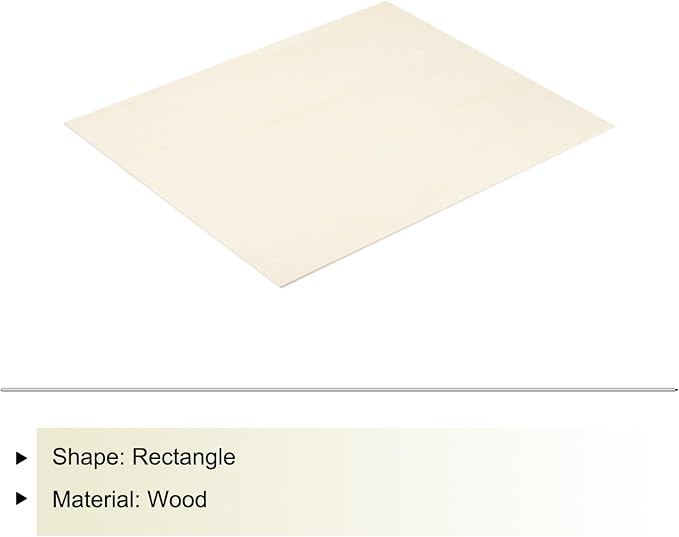 MECCANIXITY Basswood Sheet 11.8 x 11.8 x 0.12 Inch Unfinished Wood Boards