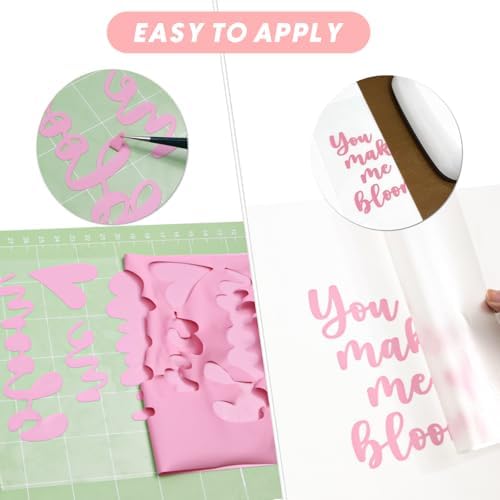 Pink HTV Iron on Vinyl Rolls, Silhouette or Heat Press Machine