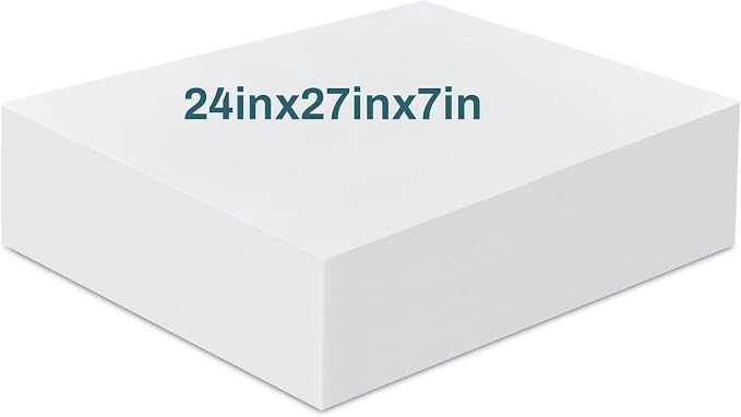 Frienda 1 Pack 7" x 24" x 27" Upholstery High Density Craft Foam Sheets
