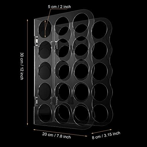 Outus Vinyl Storage Rack Acrylic 15 Holes Vinyl Roll Holder Craft Paper Storage
