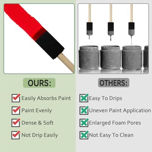 20 Pcs Foam Paint Brushes, Foam Brushes