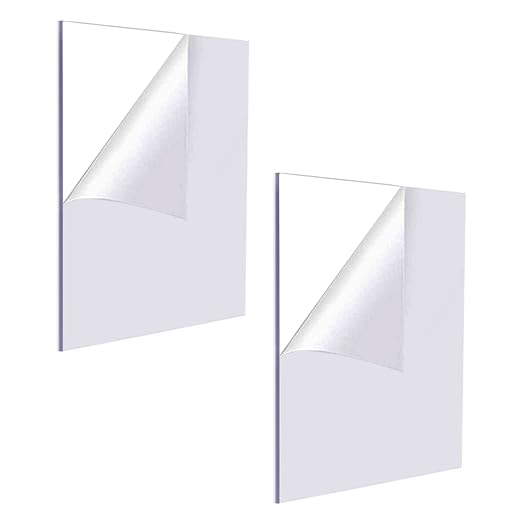 2-Pack Clear Acrylic Sheets, 8.5x11 inch Plexiglass Sheets 2mm | 1/12inch Thick