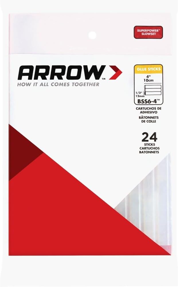 Arrow BSS-6 All Purpose Slow Set Mini Glue Sticks