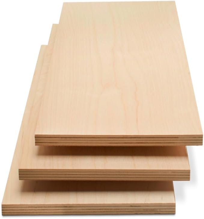 Baltic Birch Plywood 12 x 24 x 3/4 Inch - 18 mm Craft Wood