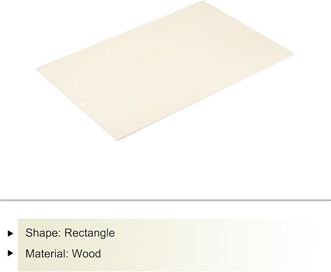 MECCANIXITY Basswood Sheet 11.8 x 3.9 x 0.16 Inch Unfinished Wood Boards Plywood