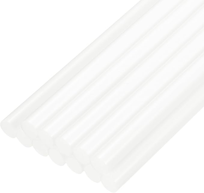 uxcell Mini Hot Glue Sticks for Glue Gun 11mm x 100mm Cream White 12pcs