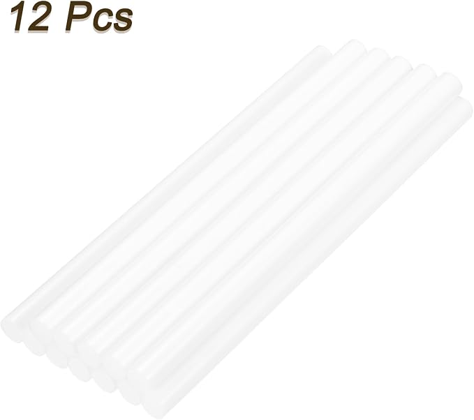 uxcell Mini Hot Glue Sticks for Glue Gun 11mm x 200mm Milky White 12pcs