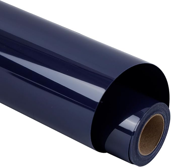guangyintong Navy Blue Heat Transfer Vinyl HTV Rolls, Glossy Surface HTV Vinyl