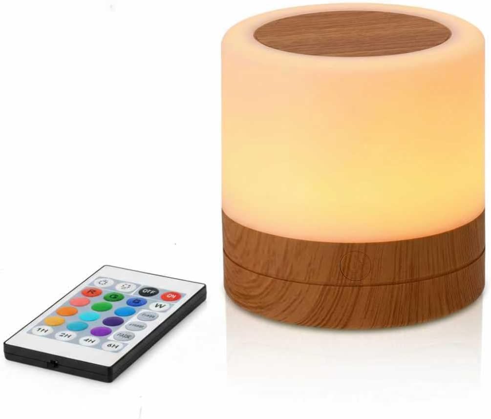 Baby Night Light Nursery Lamp: Touch Dimmable Light for Breastfeeding Kids - Eye-Caring LED Soft Warm White - USB Rechargeable Portable Bedside for Toddlers Bedroom Living Room