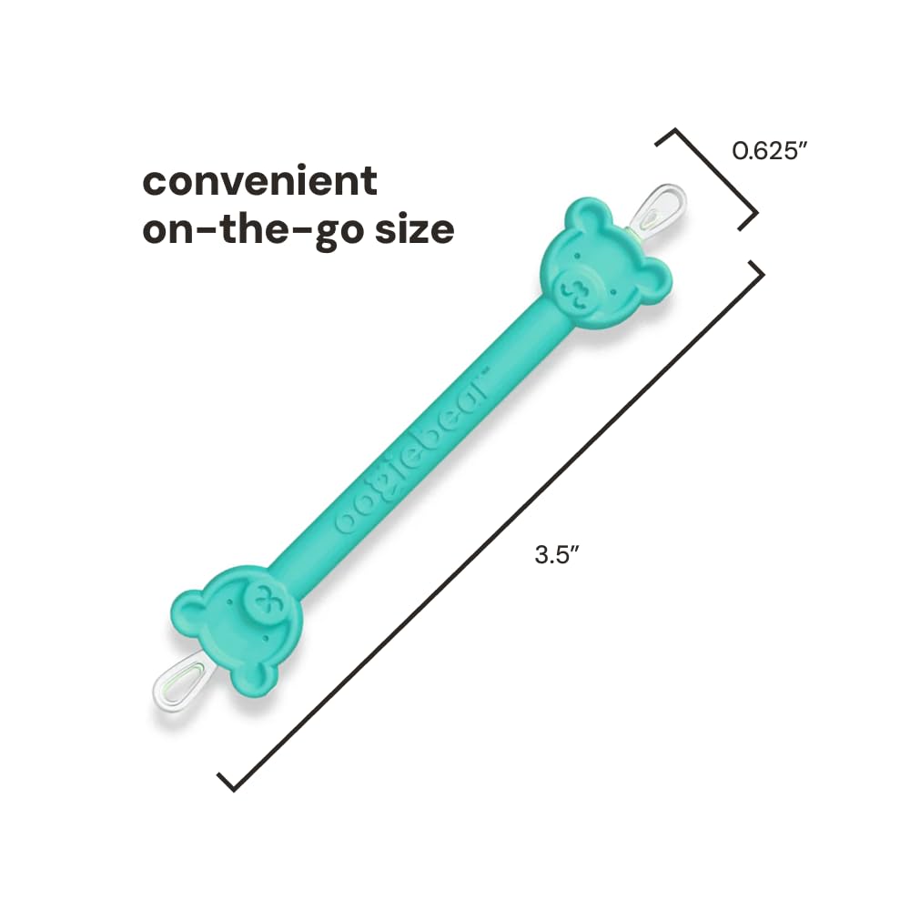 oogiebear: Baby Nose Cleaner & Ear Wax Removal Tool - Safe Booger & Earwax Removal for Newborns, Infants, Toddlers - Dual-Ended - Essential Baby Stuff, Diaper Bag Must-Have - 4 Pack with a Pouch