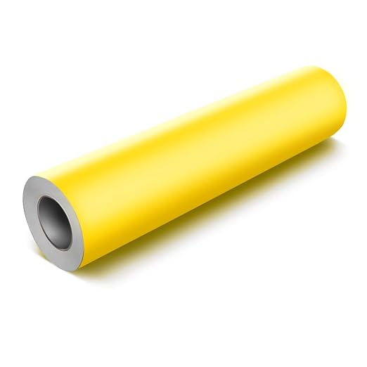 VViViD DECO65 Yellow Matte Permanent Adhesive Craft Vinyl