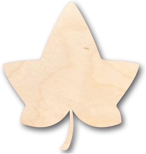 Unfinished Wood Ivy Leaf Shape Fall Craft up to 46" DIY 14" / 1/2"