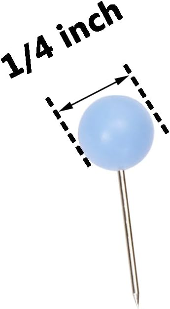 Tupalizy 100PCS 1/4 Inch Small Round Head Map Tacks Pins