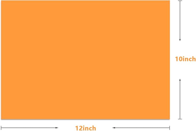 3D Puff Vinyl Heat Transfer 3Pcs 12"*10"-Neon Orange | Puffy Iron-on Vinyl