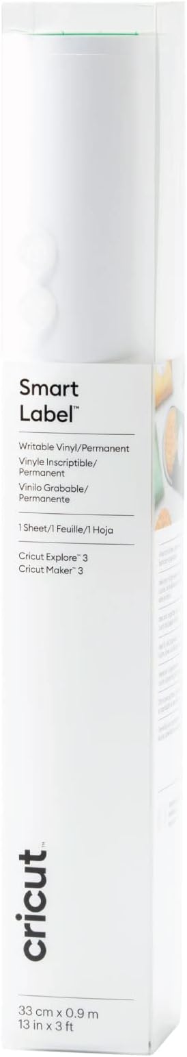 Cricut Smart Label Writable Vinyl – Permanent, 3 ft Roll