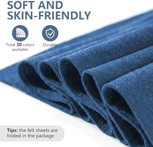 1.4mm Felt Fabric 36'' X 36'' Large Felt Sheets Soft Craft Felt by The Yard