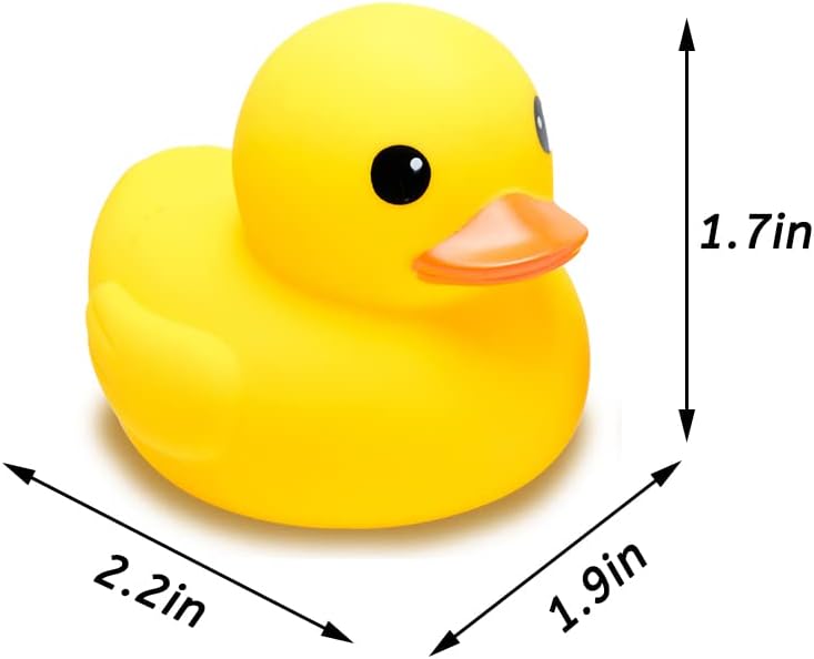 Yellow Rubber Ducks, 10pcs Preschool Bath Toys Bathtub Floating Squeaky Duckies Gift for Baby Shower Infants Kids Toddler Party Decoration