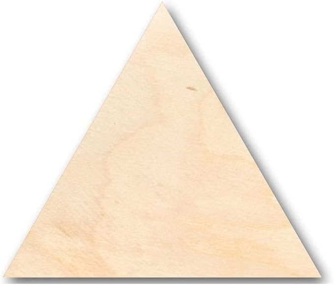 Unfinished Wood Triangle Shape Craft up to 46" DIY 8" / 1/2"