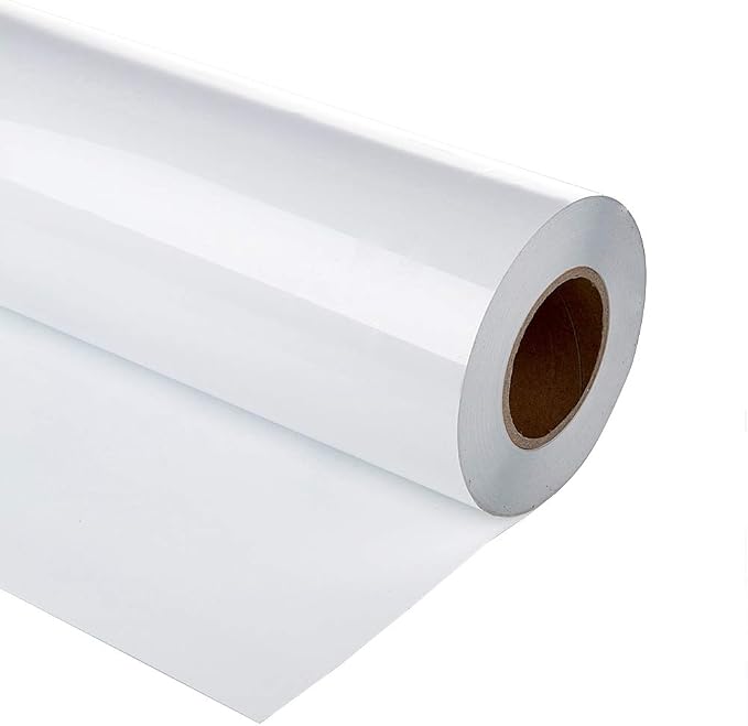guangyintong Heat Transfer Vinyl White HTV Rolls, Matte Surface