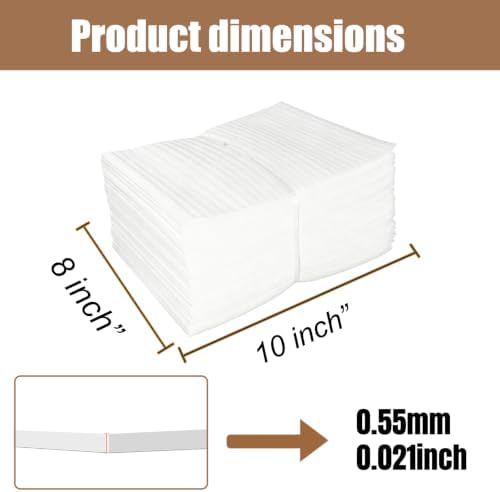 100 Pack 8'' x10'' 0.5MM Cushion Foam Pouches