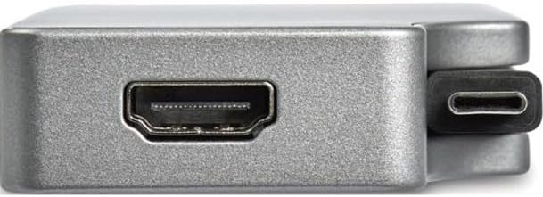 StarTech.com USB C Multiport Video Adapter - 4K 60Hz UHD Portable 5-in-1 USB Type C to HDMI 2.0, Mini DisplayPort, VGA or DVI (1080p) - 95W PD Passthrough - Cable Management - Aluminum (CDPVDHMDPDP)