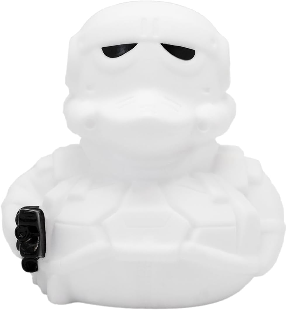 3 Inch Space Warrior White Rubber Bath Toy Duck