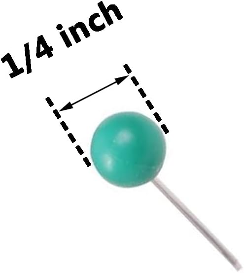 Tupalizy 100PCS 1/4 Inch Small Round Head Map Tacks Pins