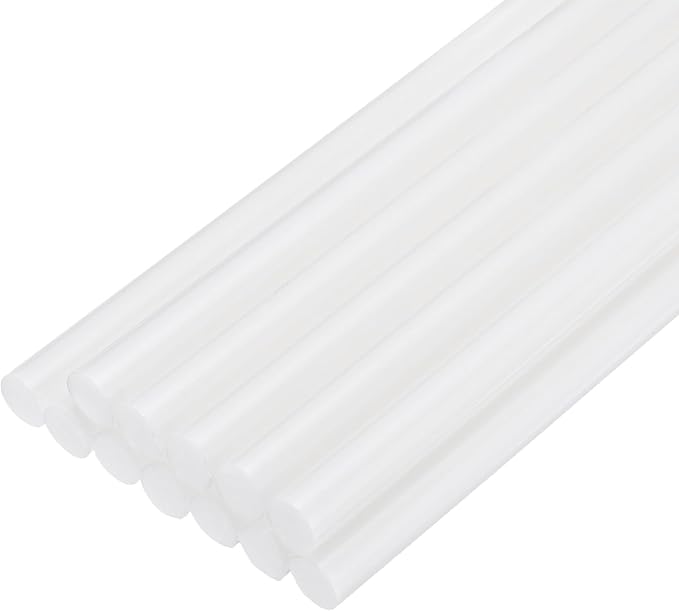 uxcell Mini Hot Glue Sticks for Glue Gun 7mm x 200mm White 12pcs