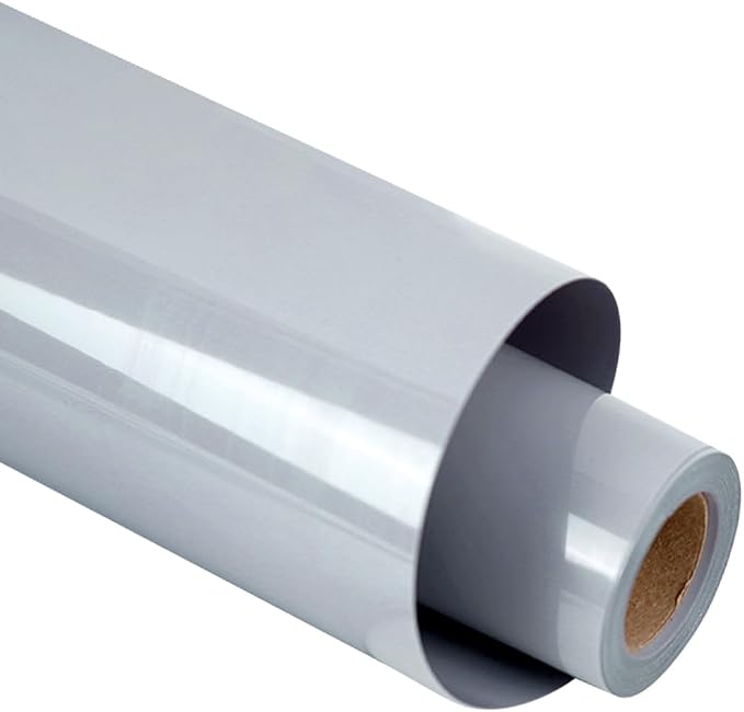 guangyintong Heat Transfer Vinyl Gray HTV Rolls, Matte Surface PU Material