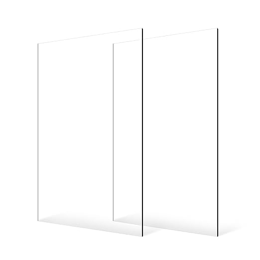 VEVOR Plexiglass Acrylic Sheets, 24 x 48 Inch 1/8 Inch Thick Clear Plastic Cast