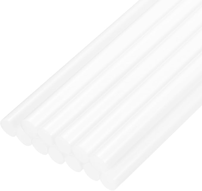 uxcell Mini Hot Glue Sticks for Glue Gun 11mm x 200mm Milky White 12pcs