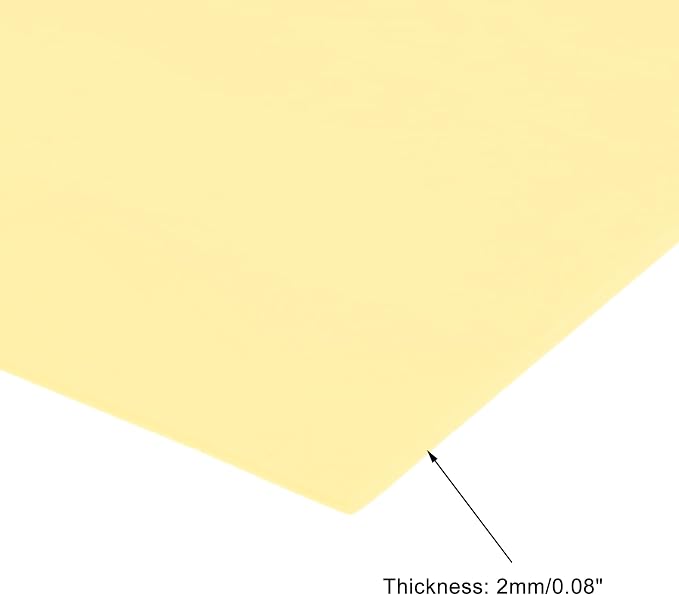 uxcell Light Yellow EVA Foam Sheets, 11.8x7.9 in 1.8mm Thick Handicraft Foam