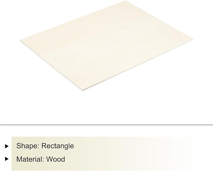 MECCANIXITY Basswood Sheet 11.8 x 8.7 x 0.2 Inch Unfinished Wood Boards Plywood