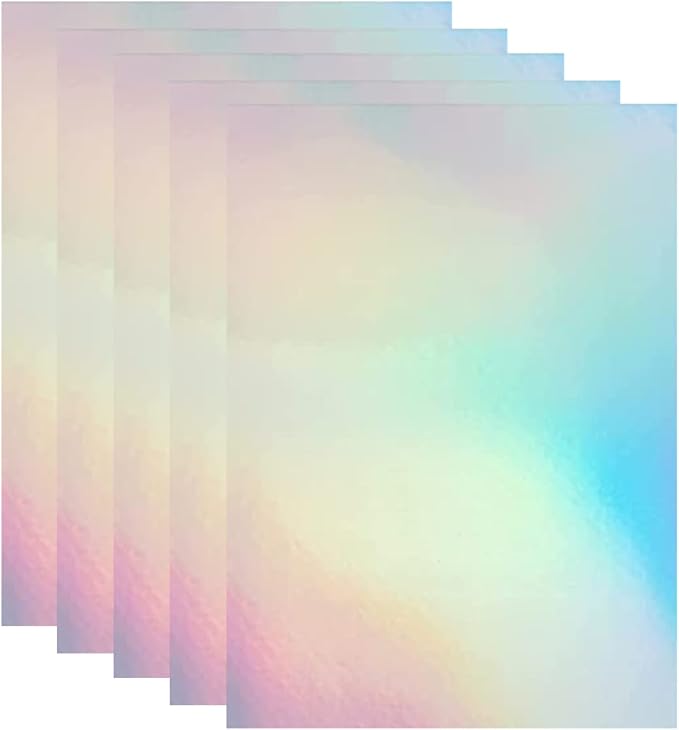 Bleidruck 25 Sheets 8.25x11.7 Inches Clear Holographic Premium Cold Laminated