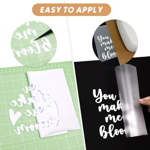 White HTV Iron on Vinyl Rolls, Silhouette or Heat Press Machine