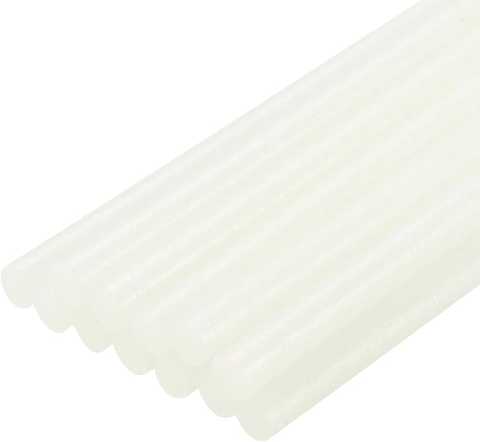 uxcell Mini Hot Glue Sticks for Glue Gun 11mm x 100mm Glitter White 12pcs