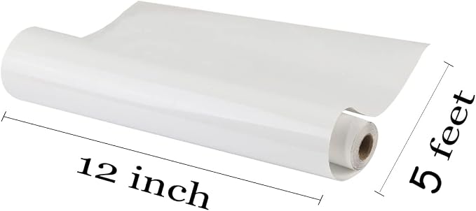 guangyintong Heat Transfer Vinyl White HTV Rolls, Glossy Surface HTV Vinyl