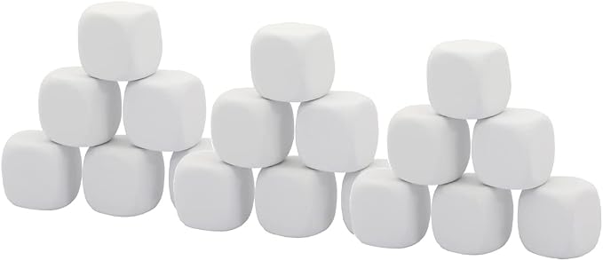 White EVA Foam Dices for Kids Graffiti-Building Blocks, Creative Painting