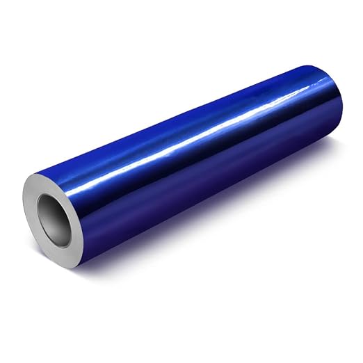 VViViD Chrome Blue Gloss DECO65 Permanent Adhesive Craft Vinyl Roll