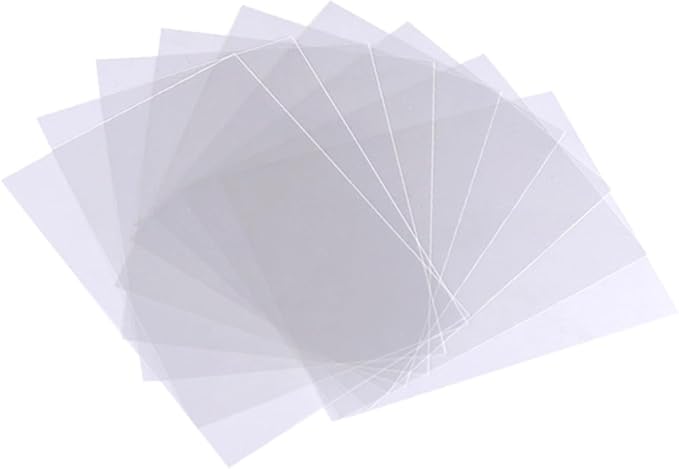 NUOBESTY Transparent Plastic Sheets 10 Pieces Clear Pet Film Sheets