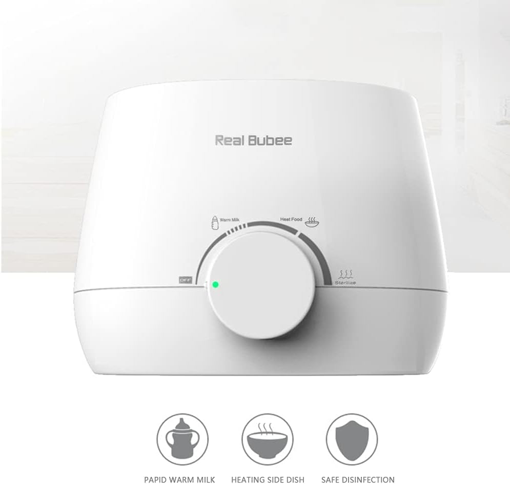 Multifunctional Baby Double Bottles Milk Water Warmer Baby Food Heater Steam Sterilizer 5-Minute Fast Warming Precise Temperature Control Auto Power Off
