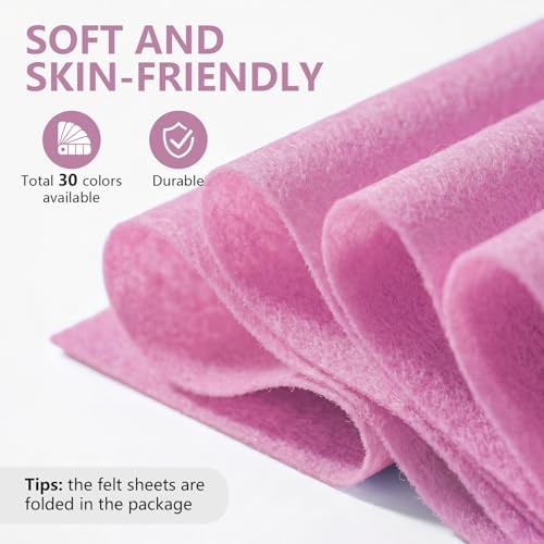Lilac Felt Fabric 36'' X 36'', 1.4mm Large Felt Sheets Soft Durable Crafts Felt