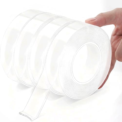 4Rolls Thicker 2mm, Nano Double Sided Mountinging Heavy Duty Tape, 2 Sides