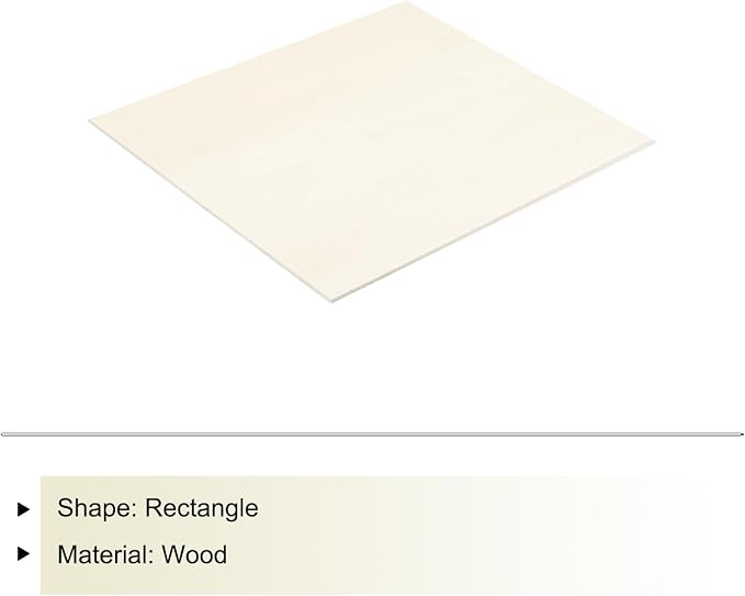 MECCANIXITY Basswood Sheet 8.3 x 5.8 x 0.2 Inch Unfinished Wood Boards Plywood