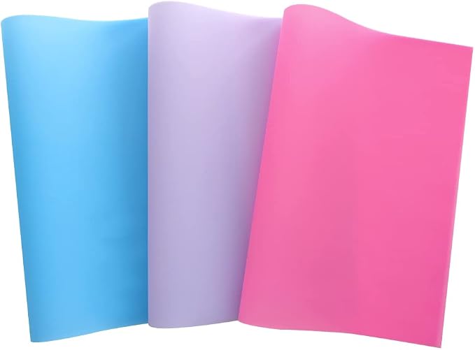 6 Pcs Colorful Jelly Sheets Candy Color Transluscent Vinyl Sheets