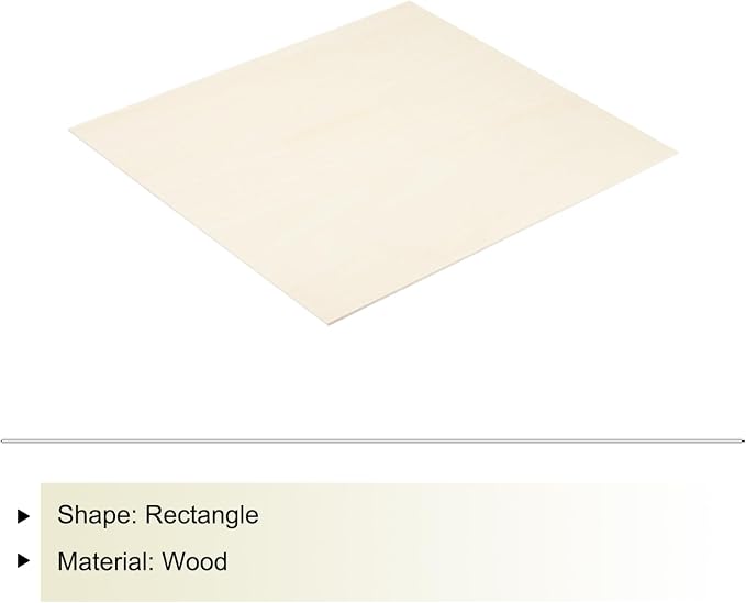 MECCANIXITY Basswood Sheet 8.3 x 11.8 x 0.16 Inch Unfinished Wood Boards Plywood