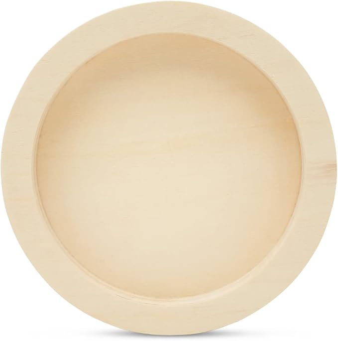 Circle Wood Panel 8-3/16 inch Diameter, Unfinished Wooden Trays