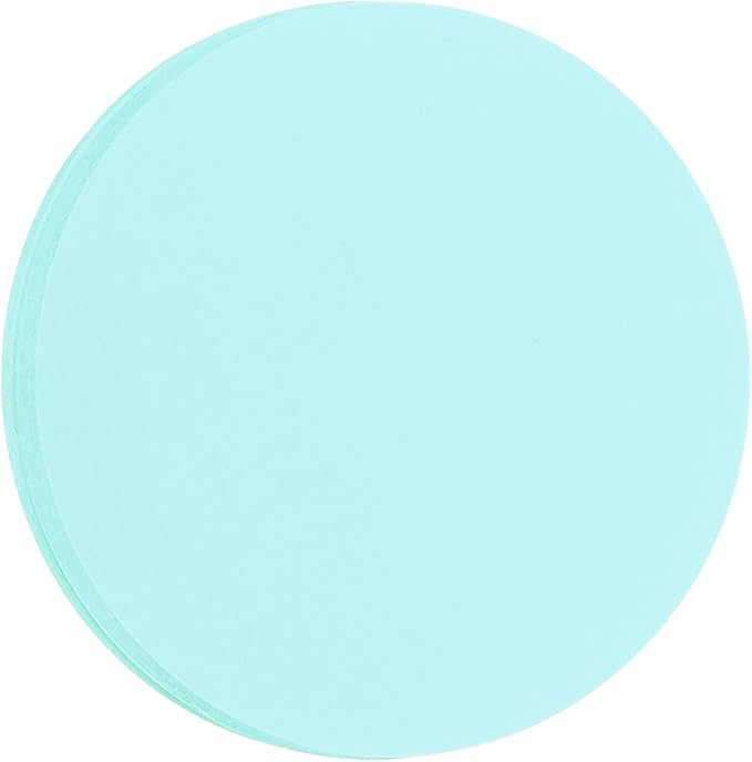 MECCANIXITY 60 PCS Light Blue Circle Cutouts Paper, 6 Inch Round Cutouts