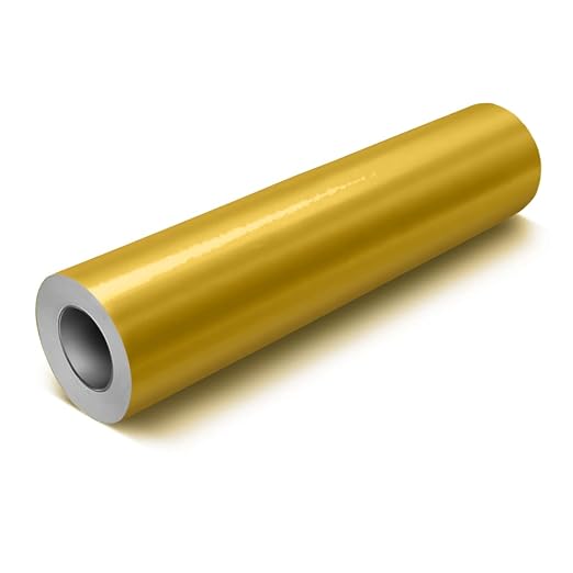 VViViD Gold Metallic Gloss DECO65 Permanent Adhesive Craft Vinyl