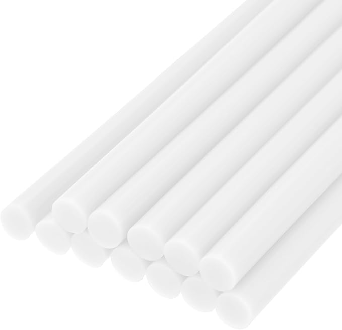 uxcell Mini Hot Glue Sticks for Glue Gun 11mm x 100mm Cream 12pcs